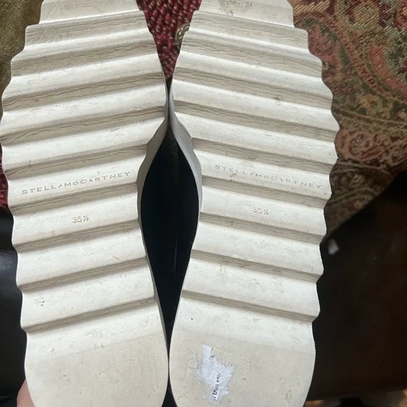 Stella McCartney Vegetarian Leather Patterned Lace-Up Boots Size 5.5 - Picture 6 of 14